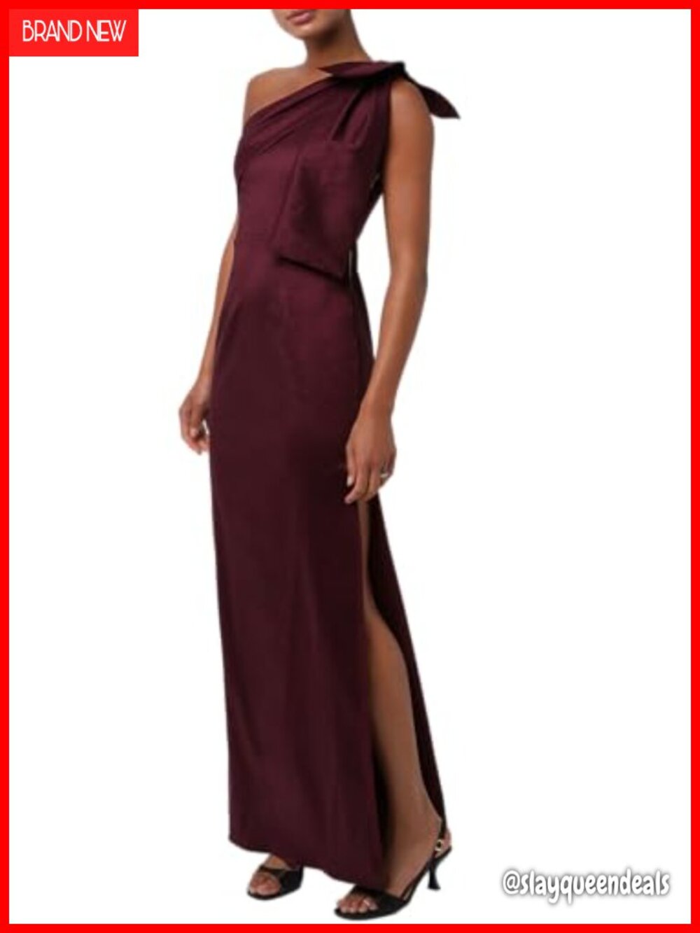 Opal One Shoulder Column Maxi Dress with Bow